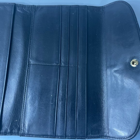 Vintage Coach Bi-fold All-Leather Long Wallet W/Checkbook Cover - Picture 11 of 14